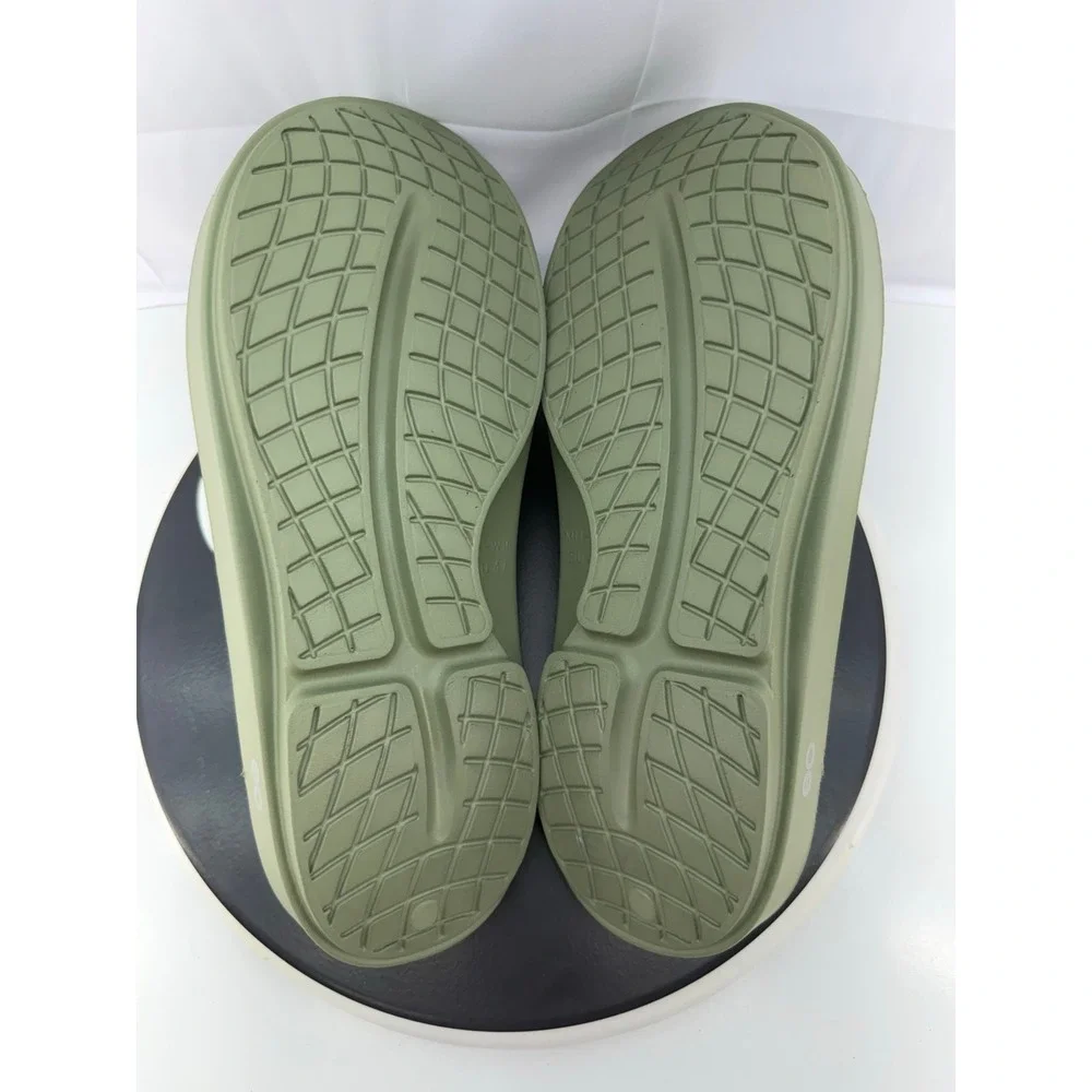 OOFOS OOahh‎ Recovery Slide Mens Size 14 Sage Green Slip On Comfort Sandals NEW